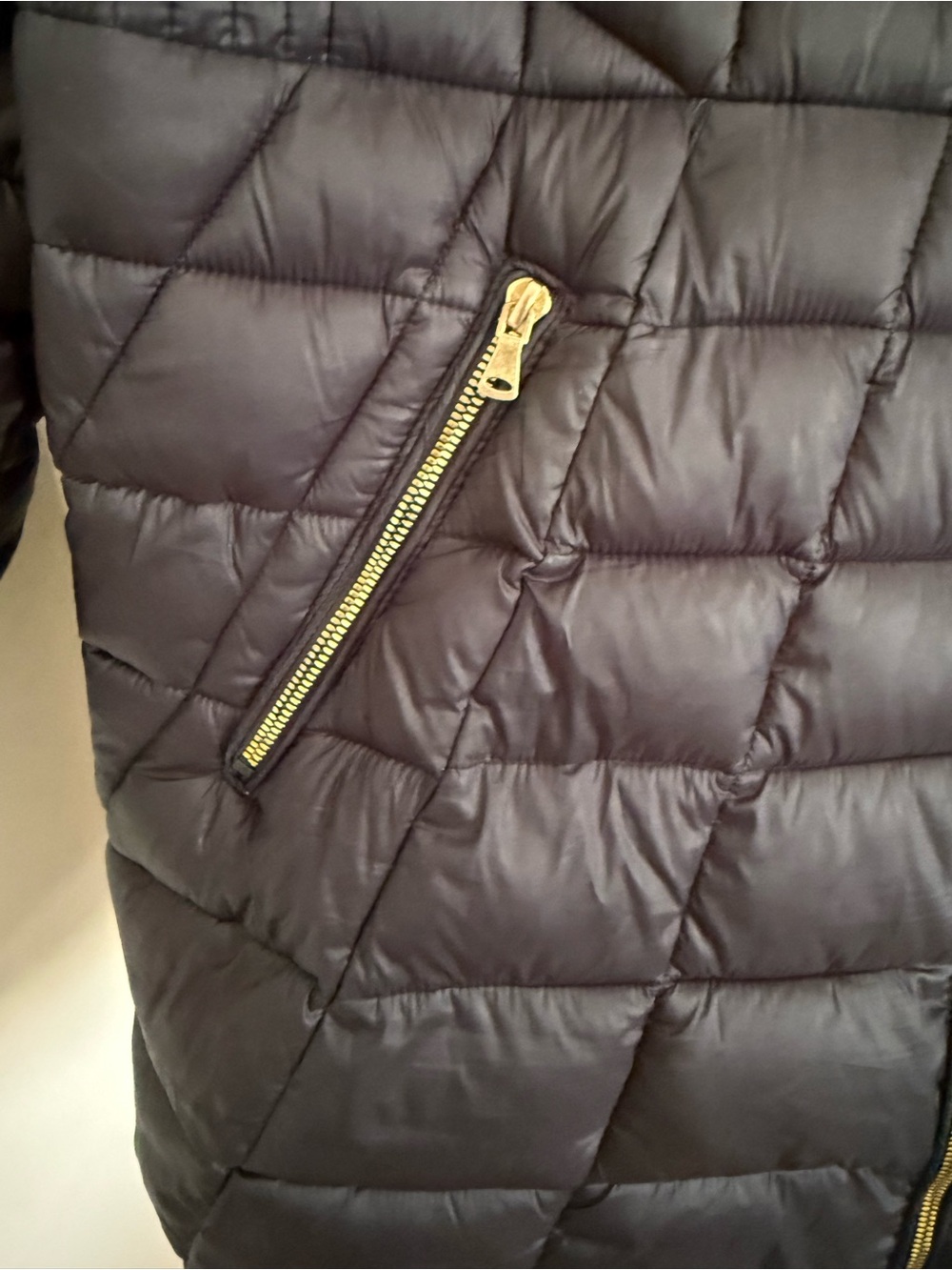 Lane Bryant Black Quilted Hooded Puffer Coat with Gold Hardware - 26/28 - Picture 4 of 13